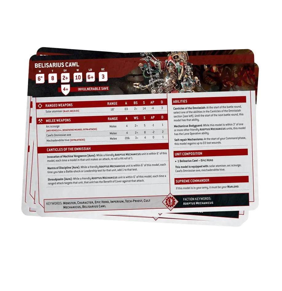 (GW) Datasheet Cards Adeptus Mechanicus