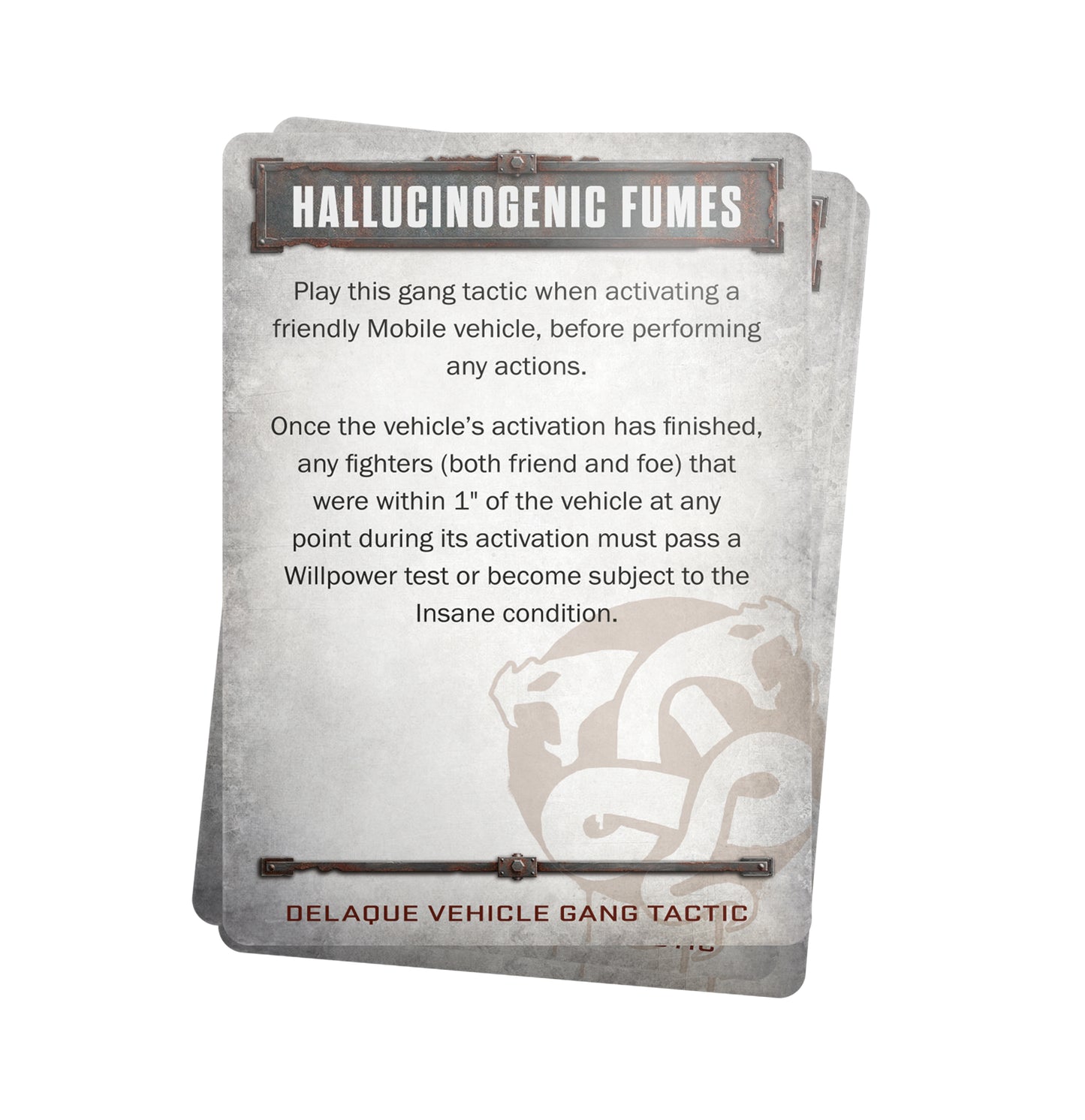 (GW) Necromunda Delaque Vehicle Gang Tactics Cards